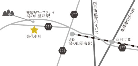 金花水月周辺地図